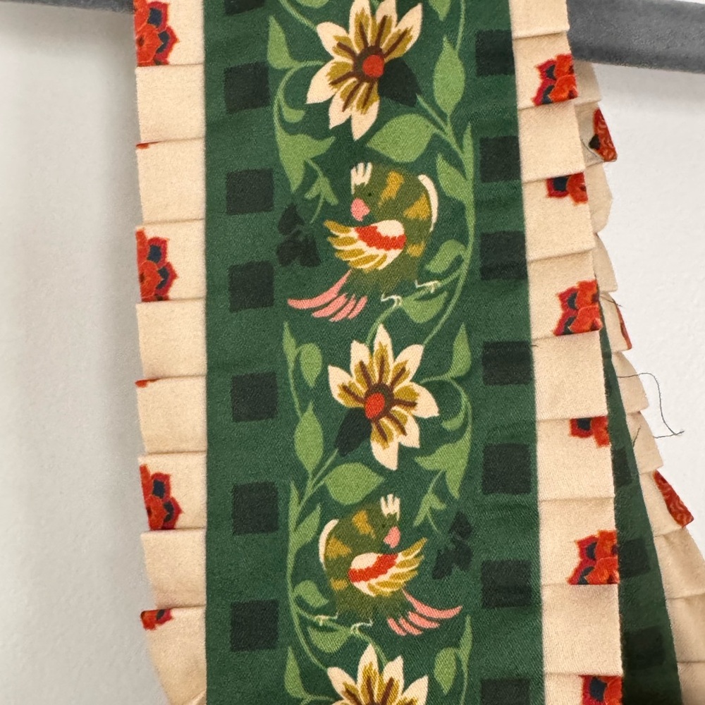 NWT FARM Rio Green & Cream Floral Maxi Skirt with Rust Accents - Picture 6 of 7